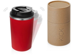 Герметичная термокружка на присоске "Kick", 350 мл, красный