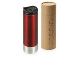 Герметичная термокружка c двойными стенками и медным слоем "Torrid", 470 мл, темно-красный