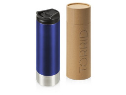 Герметичная термокружка c двойными стенками и медным слоем "Torrid", 470 мл, темно-синий