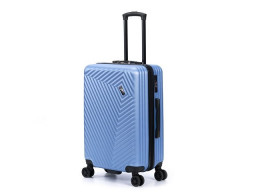 Чемодан TORBER ЛАМА, синий, ABS-пластик, 43 х 25,5 х 67 см, 62 л