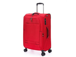 Чемодан TORBER БРОСНО, красный, нейлон 600D, 43,5 х 26 х 68 см, 56 л