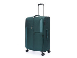 Чемодан TORBER СЕЙД, тёмно-зелёный, нейлон 600D, 48 х 26,5 х 78 см, 85 л