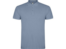 Рубашка поло "Star" мужская, спокойный синий
