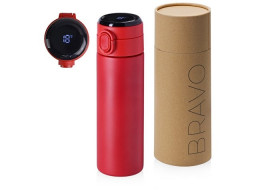 Вакуумная термокружка Waterline с медной изоляцией «Bravo», 400 мл, тубус, красный