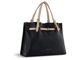 Сумка наплечная женская BUGATTI ЭЛЛА | ELLA, черная, полиуретан, 37,5х13,5х28 см