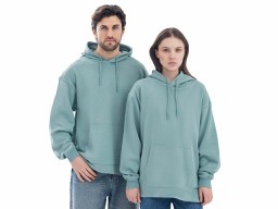 Худи оверсайз «Alpha.01» унисекс, пыльный бирюзовый