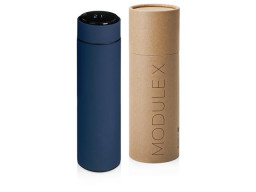 Вакуумный термос «Module X» с индикатором температуры, 500 мл, тубус, темно-синий
