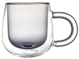 Кружка с двойными стенками с широкой ручкой и градиентным покрытием "Fog", черный