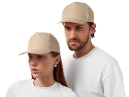 Бейсболка "Poly" 5-ти панельная 120 гр, песочный