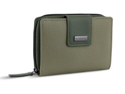 Кошелёк женский BUGATTI СИНА | SINA, зеленый, воловья кожа/полиэстер, 13,7х3х9,5 см