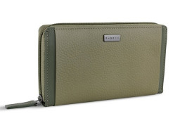 Кошелёк женский BUGATTI СИНА | SINA, зеленый, воловья кожа/полиэстер, 19х3х11 см
