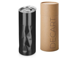 Вакуумная термокружка "Decart", 450 мл, тубус, черный