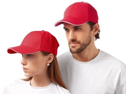 Бейсболка «Cancun», красный/белый