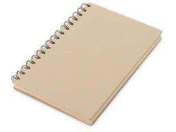 Блокнот на спирали в картонной обложке с переработанной бумагой "Mania", натуральный