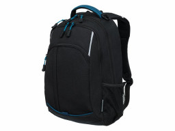Рюкзак TORBER РАКЕТА с отделением для ноутбука 15.6", чёрный/синий, нейлон, 32 х 14 х 50 см, 22л