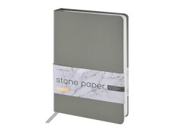 Ежедневник с каменной бумагой недатированный А5 "Carrara", серый