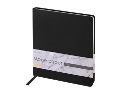 Еженедельник с каменной бумагой А5+ "Carrara", черный