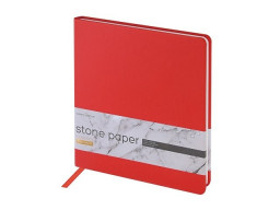 Еженедельник с каменной бумагой А5+ "Carrara", красный