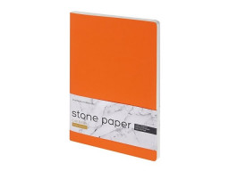 Тетрадь с каменной бумагой А5 "Carrara" 40 л., линейка, оранжевый