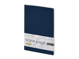 Тетрадь с каменной бумагой А5 "Carrara" 40 л., линейка, темно-синий