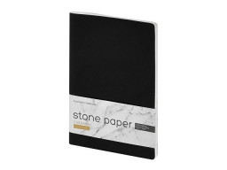 Тетрадь с каменной бумагой А5 "Carrara" 40 л., линейка, черный