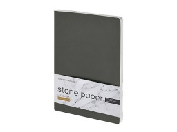 Тетрадь с каменной бумагой А5 "Carrara" 40 л., линейка, серый