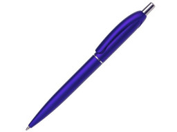 Пластиковая шариковая ручка"Vivid" с покрытием металлик, синий