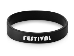 Силиконовый браслет "Forest" 202*12 мм, черный