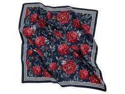 Платок «Русские сезоны» темно-синий. Varvara