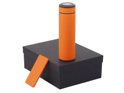 Подарочный набор c вакуумной термокружкой и повербанком С1, оранжевый