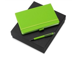 Подарочный набор Vision Pro soft-touch с ручкой и блокнотом А5, зеленое яблоко