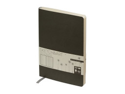 Скетчбук "Sketch & Art" в мягком переплете 140х210 мм, 100 л. бежевой бумаги 100 гр., серый