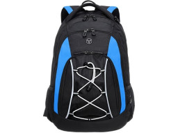 Рюкзак TORBER РАКЕТА с отделением для ноутбука 15", черный/синий, полиэстер, 33х19х45 см, 28 л
