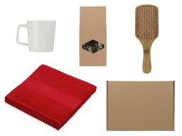 Подарочный набор для ванны с полотенцем, расческой и кружкой