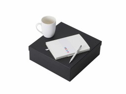 Подарочный набор с блокнотом С1, металлической ручкой и кружкой, белый
