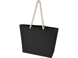 Florida пляжная эко-сумка из переработанного материала, сертифицированного по стандарту GRS, плотностью 270 г/м² 18L - сплошной черный / сплошной черный