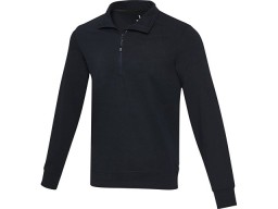 Tin унисекс-свитер с молнией на четверть из переработанных материалов Aware™ - Темно - синий