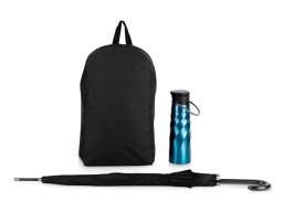 Подарочный набор с бутылкой для воды, зонтом и рюкзаком " Water element" , синий