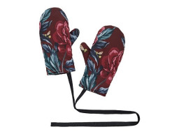 Варежки «Русские сезоны», бордо. Varvara (без лого)