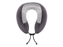 Подушка TORBER, дорожная, с эффектом памяти, тёмно-серая, полиэстер+спандекс