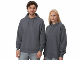 Толстовка с капюшоном оверсайз «Lisbon» унисекс, темно-серый