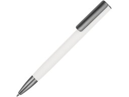 Ручка металлическая шариковая "Insomnia" софт-тач с зеркальным слоем, белая с серым