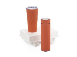 Подарочный набор "FAMILY" с термосом и термокружкой, оранжевый