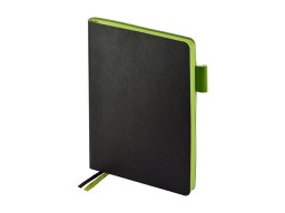Ежедневник А5 датированный "Boston" 2027, черный с салатовым обрезом