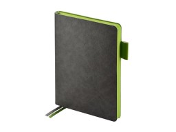 Ежедневник А5 датированный "Boston" 2027, серый с салатовым обрезом