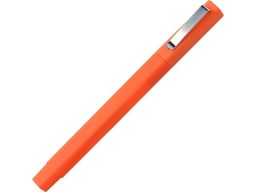 Ручка шариковая пластиковая "Quadro Soft", квадратный корпус с покрытием софт-тач, оранжевый/черный