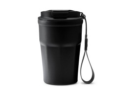 Термокружка KEURY из нержавеющей стали с двойными стенками и ручкой с керамической слоем, черный