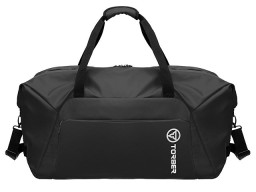 Сумка дорожная TORBER РИТМ, чёрная, полиэстер 900D с PU покрытием, 65 х 37 х 34 см