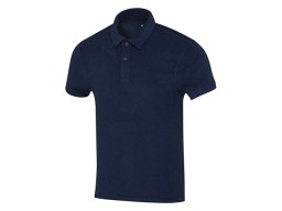 Рубашка поло унисекс "Akoya" из переработанного махрового материала - Темно - синий