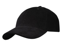 "Hutton" 6-панельная бейсболка из переработанного хлопка - Сплошной черный